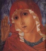 Kuzma Petrov-Vodkin The Mother of God of Tenderness towards Evil Hearts France oil painting artist
